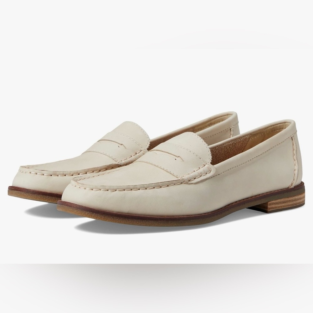 Sperry Topsider Seaport Penny Loafer Exotic Taupe Preppy Nautical Classic Office - Picture 1 of 7